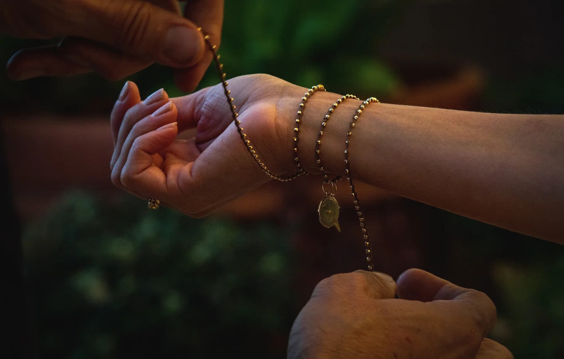 Itay Yona handcrafting jewelry in the atelier